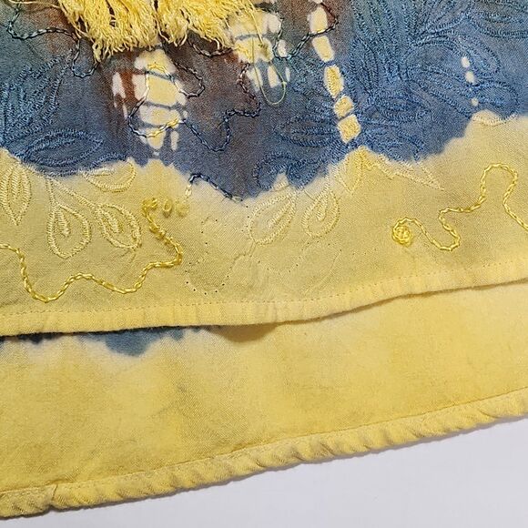 Two Piece Beach Tunic Skirt Size Medium Coastal Grandma Summer Boho *flaws - Picture 13 of 16